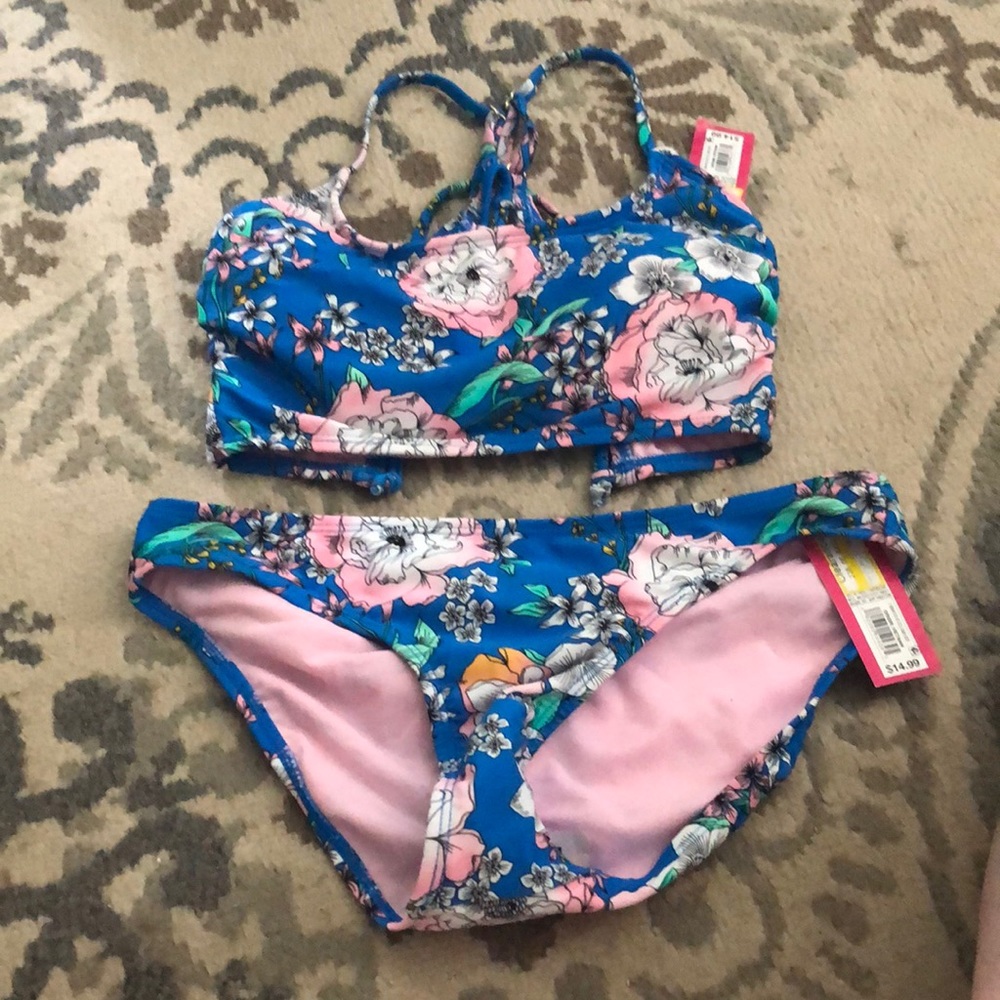NWT Blue long line bikini